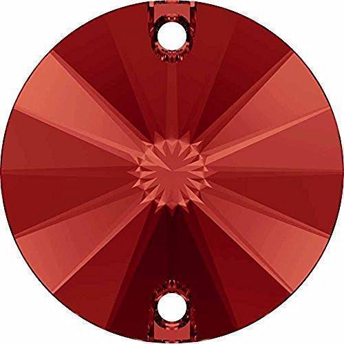 3200 Swarovski Rivoli Sew-On Stones, Light Siam (227)