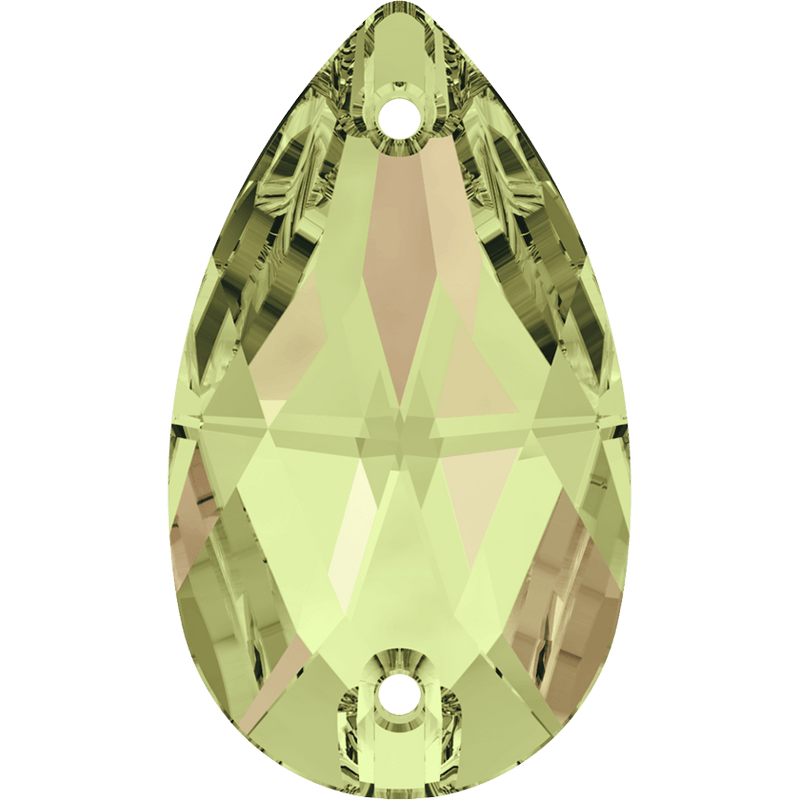 3230 Swarovski Drop Sew-On Stones, Crystal Luminous Green (001 LUMG)
