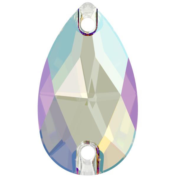 3230 Swarovski Drop Sew-On Stones, Light Sapphire Shimmer (211 SHIM)