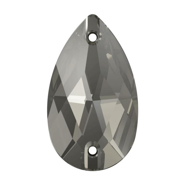 3230 Swarovski Drop Sew-On Stones, Black Diamond (215)
