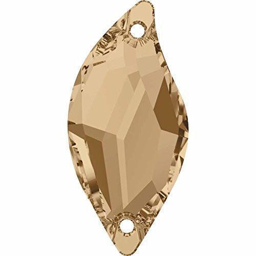 3254 Swarovski Diamond Leaf Sew-On Stones