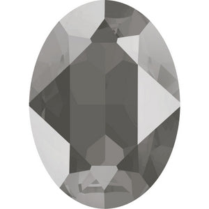 4120 Swarovski Oval Fancy Stones, Crystal Dark Grey Unfoiled (001 L111S)