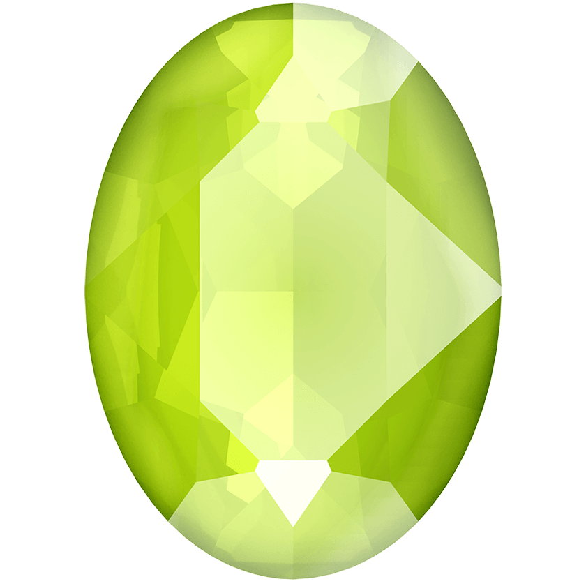 4120 Swarovski Oval Fancy Stones, Crystal Lime Unfoiled (001 L125S)