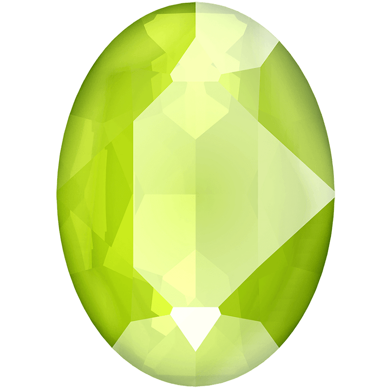 4120 Swarovski Oval Fancy Stones, Crystal Lime Unfoiled (001 L125S)