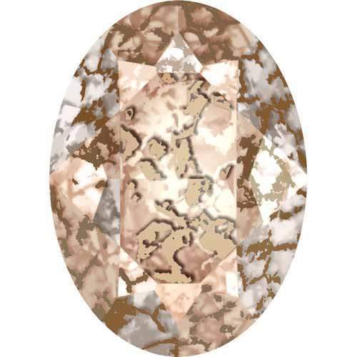 4120 Swarovski Oval Fancy Stones, Crystal Rose Patina  (001 ROSPA)