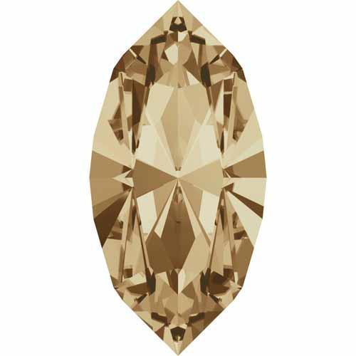 4228 Swarovski Xilion Navette Fancy Stones, Crystal Golden Shadow (001 GSHA)