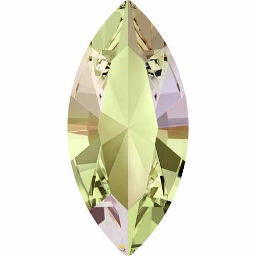 4228 Swarovski Xilion Navette Fancy Stones, Crystal Luminous Green (001 LUMG)