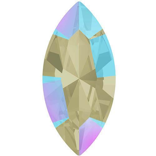 4228 Swarovski Xilion Navette Fancy Stones, Black Diamond Shimmer (215 SHIM)
