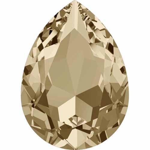 4320 Swarovski Pear Fancy Stones, Crystal Golden Shadow (001 GSHA)