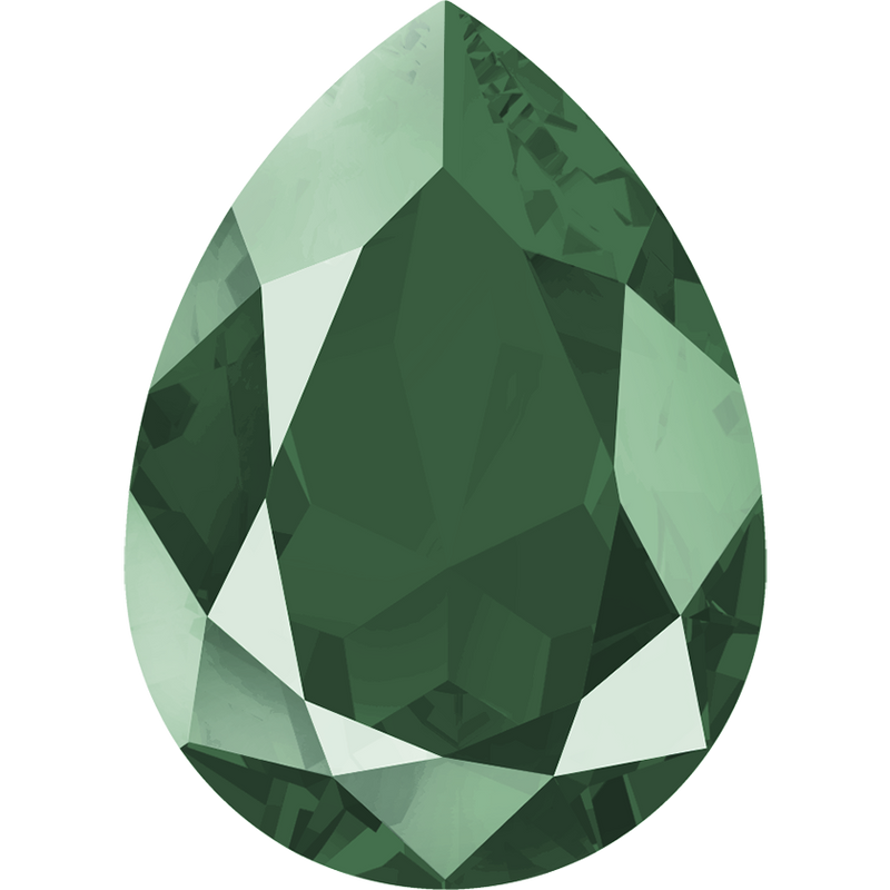 4320 Swarovski Pear Fancy Stones, Crystal Royal Green Unfoiled (001 L109S)