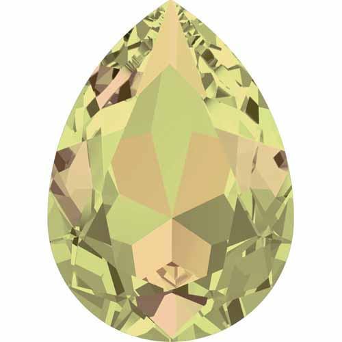 4320 Swarovski Pear Fancy Stones, Crystal Luminous Green (001 LUMG)