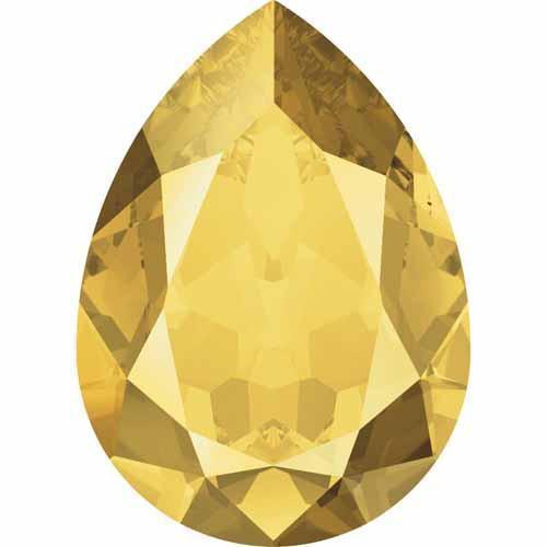 4320 Swarovski Pear Fancy Stones, Crystal Metallic Sunshine (001 METSH)