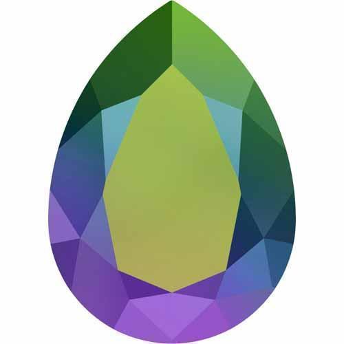 4320 Swarovski Pear Fancy Stones, Crystal Scarabaeus Green (001 SCGR)