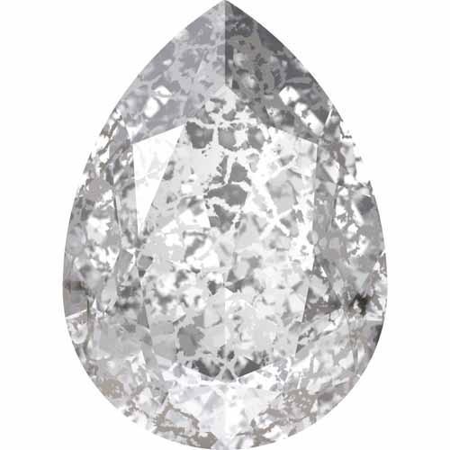 4320 Swarovski Pear Fancy Stones, Crystal Silver Patina (001 SILPA)