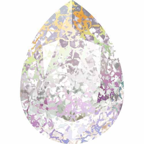 4320 Swarovski Pear Fancy Stones, Crystal White Patina  (001 WHIPA)
