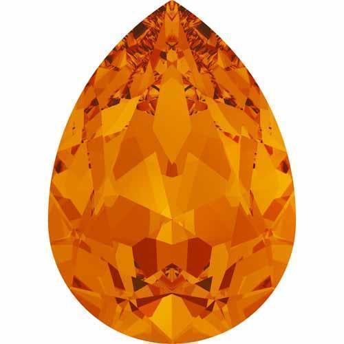 4320 Swarovski Pear Fancy Stones, Tangerine (259)