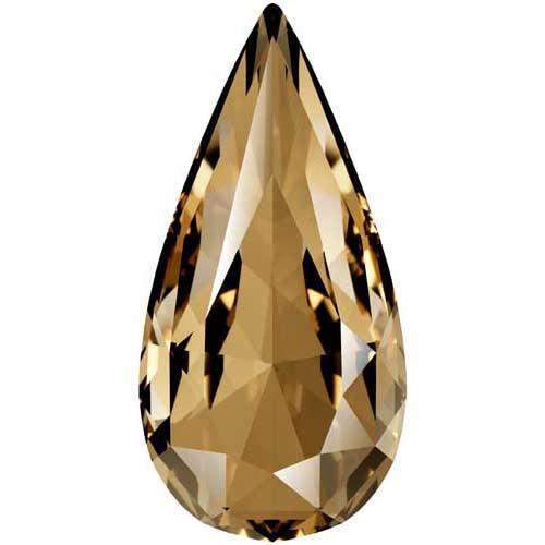 4322 Swarovski Teardrop Fancy Stones, Crystal Golden Shadow (001 GSHA)