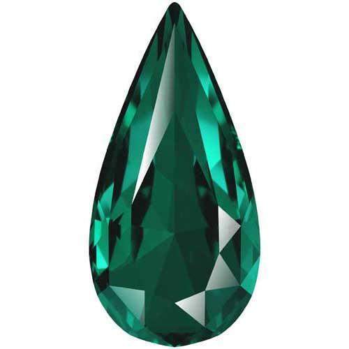 4322 Swarovski Teardrop Fancy Stones, Emerald (205)
