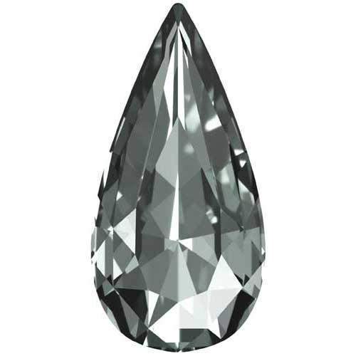4322 Swarovski Teardrop Fancy Stones, Black Diamond (215)