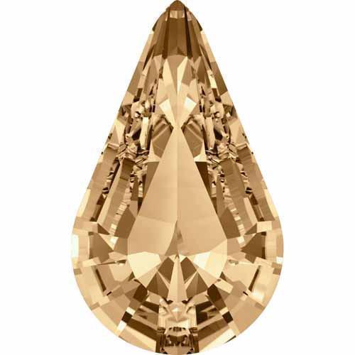4328 Swarovski Xilion Pear Fancy Stones, Crystal Golden Shadow (001 GSHA)