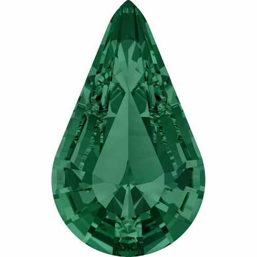 4328 Swarovski Xilion Pear Fancy Stones, Emerald (205)