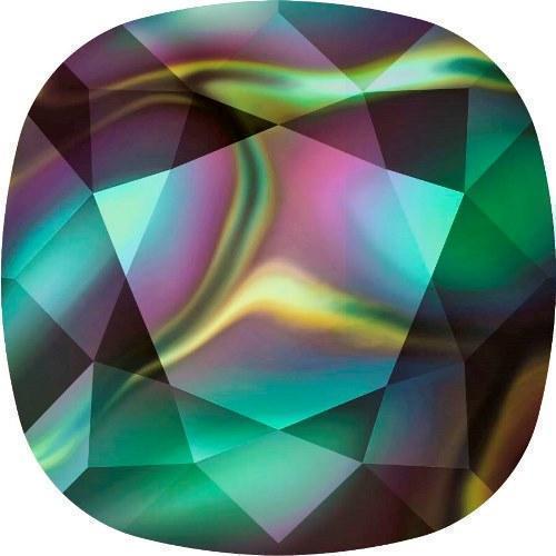 4470 Swarovski Cushion Fancy Stones, Crystal Rainbow Dark (001 RABDK)