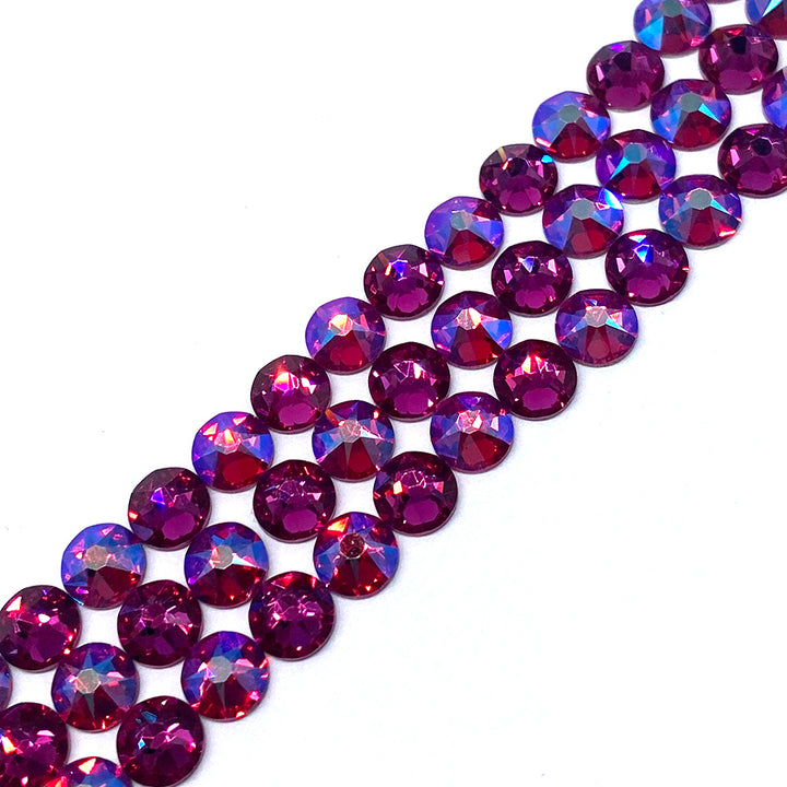 2058 &amp; 2088 Swarovski Flatback No Hotfix, Fuchsia Shimmer Combo Mix
