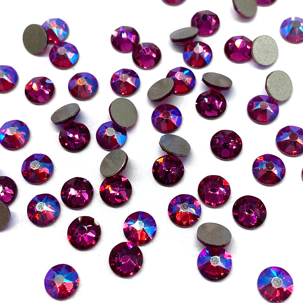 2058 &amp; 2088 Swarovski Flatback No Hotfix, Fuchsia Shimmer Combo Mix