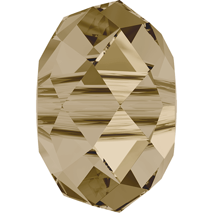5041 Swarovski Briolette (Large Hole) Beads, Crystal Golden Shadow (001 GSHA)