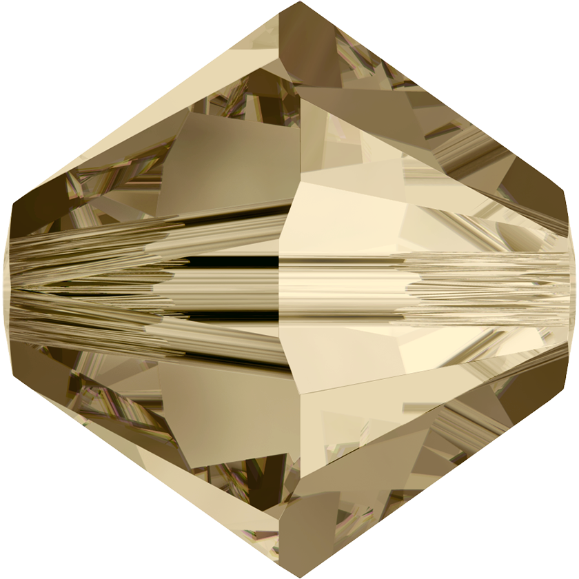 5328 Swarovski Bicone Beads, Crystal Golden Shadow (001 GSHA)