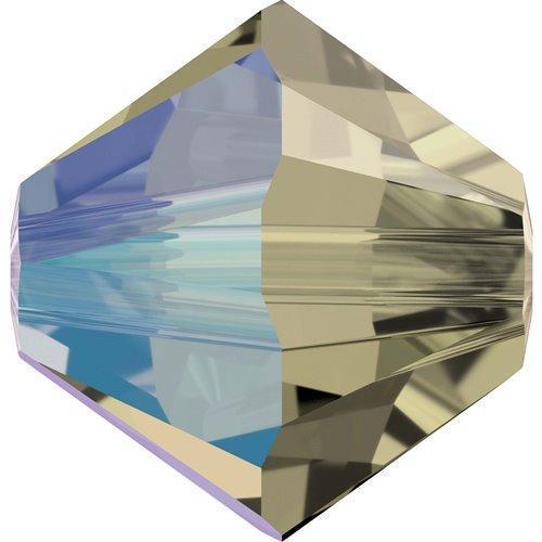 5328 Swarovski Bicone Beads, Black Diamond Shimmer (215 SHIM)
