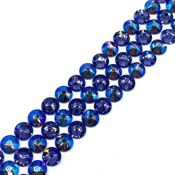 2058 &amp; 2088 Swarovski Flatback No Hotfix, Tanzanite Shimmer Combo Mix