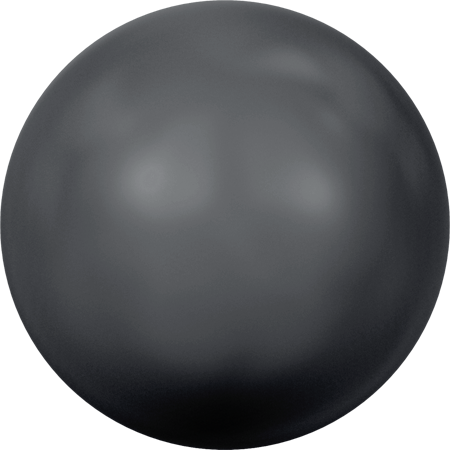5818 Round Pearls (Half Drilled), Crystal Black Pearl (001 298)