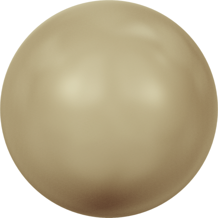 5810 Round Pearls, Crystal Vintage Gold Pearl (001 651)