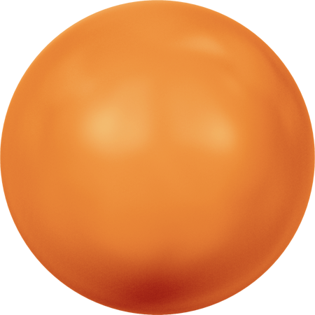 5810 Round Pearls, Crystal Neon Orange Pearl (001 733)