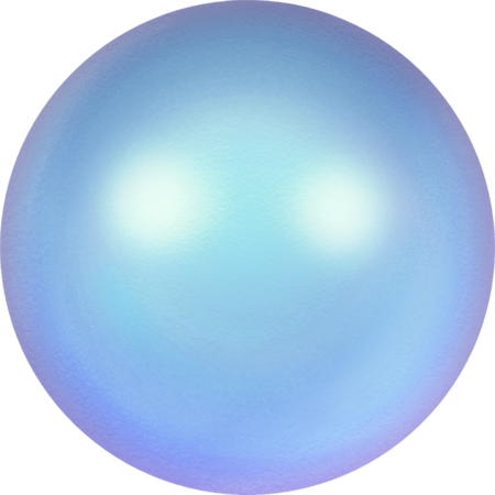 5817 Cabochon Pearls (Half-Drilled), Crystal Iridescent Light Blue Pearl (001 948)