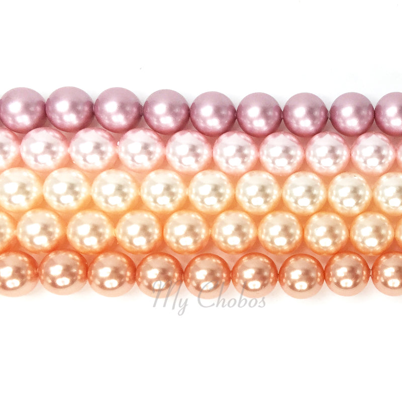 5810 Swarovski Round Pearls, Pink Mix Colors
