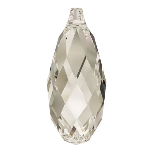 6010 Swarovski Briolette Pendants, Crystal Silver Shade (001 SSHA)