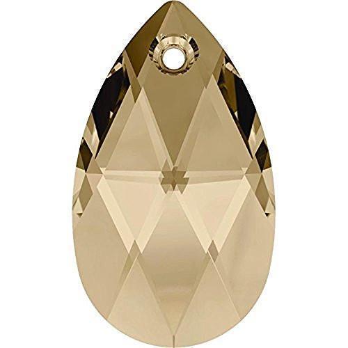 6106 Swarovski Pear-shaped Pendants, Crystal Golden Shadow (001 GSHA)