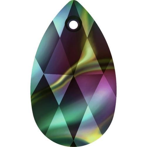 6106 Swarovski Pear-shaped Pendants, Crystal Rainbow Dark (001 RABDK)