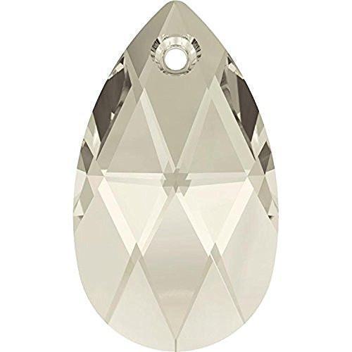 6106 Swarovski Pear-shaped Pendants, Crystal Silver Shade (001 SSHA)