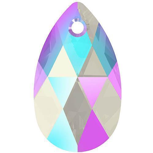 6106 Swarovski Pear-shaped Pendants, Light Sapphire Shimmer (211 SHIM)