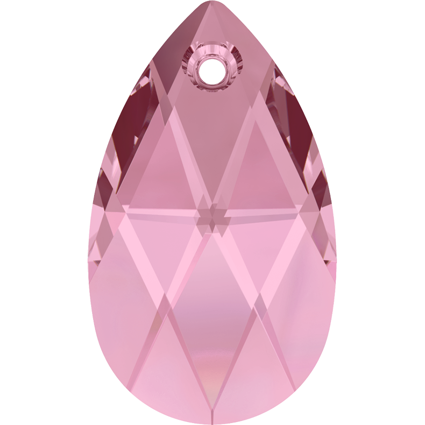6106 Swarovski Pear-shaped Pendants, Light Rose (223)