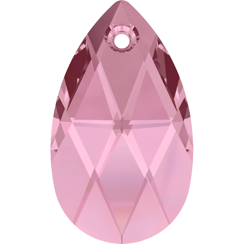 6106 Swarovski Pear-shaped Pendants, Light Rose (223)