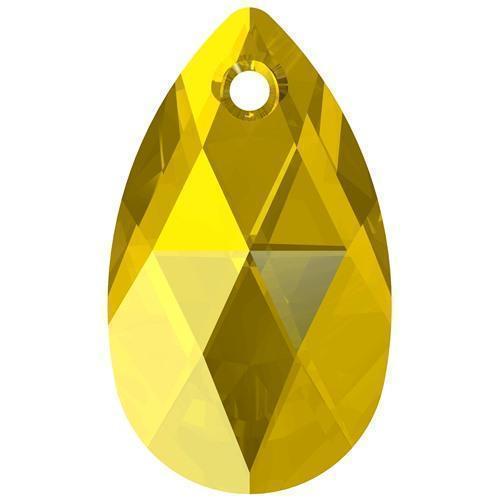 6106 Swarovski Pear-shaped Pendants, Light Topaz (226)