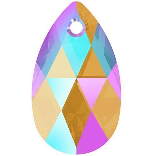 6106 Swarovski Pear-shaped Pendants, Light Colorado Topaz Shimmer (246 SHIM)