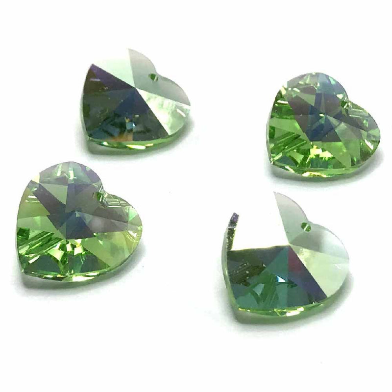 6202 Swarovski Heart Pendants, Peridot AB (214 AB)