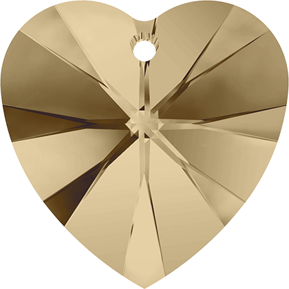 6228 Swarovski XILION Heart Pendants, Crystal Golden Shadow (001 GSHA)