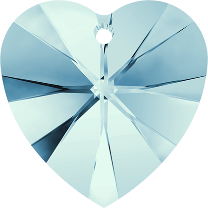 6228 Swarovski XILION Heart Pendants, Aquamarine (202)