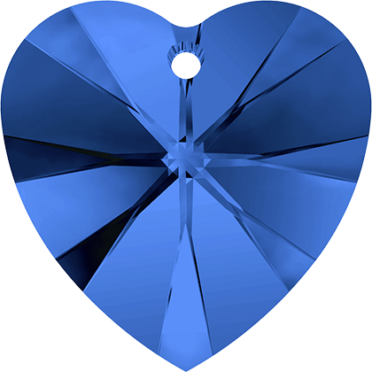 6228 Swarovski XILION Heart Pendants, Sapphire (206)